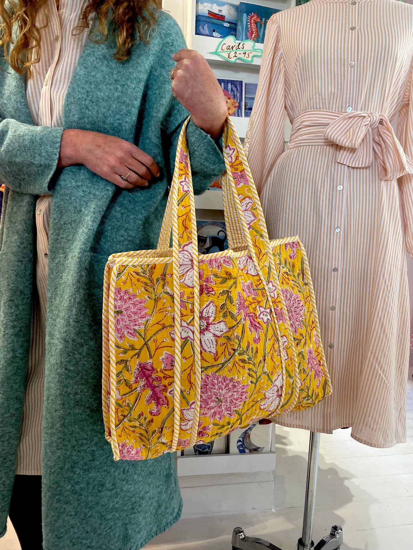 Quilted Tote Bag - Marigold