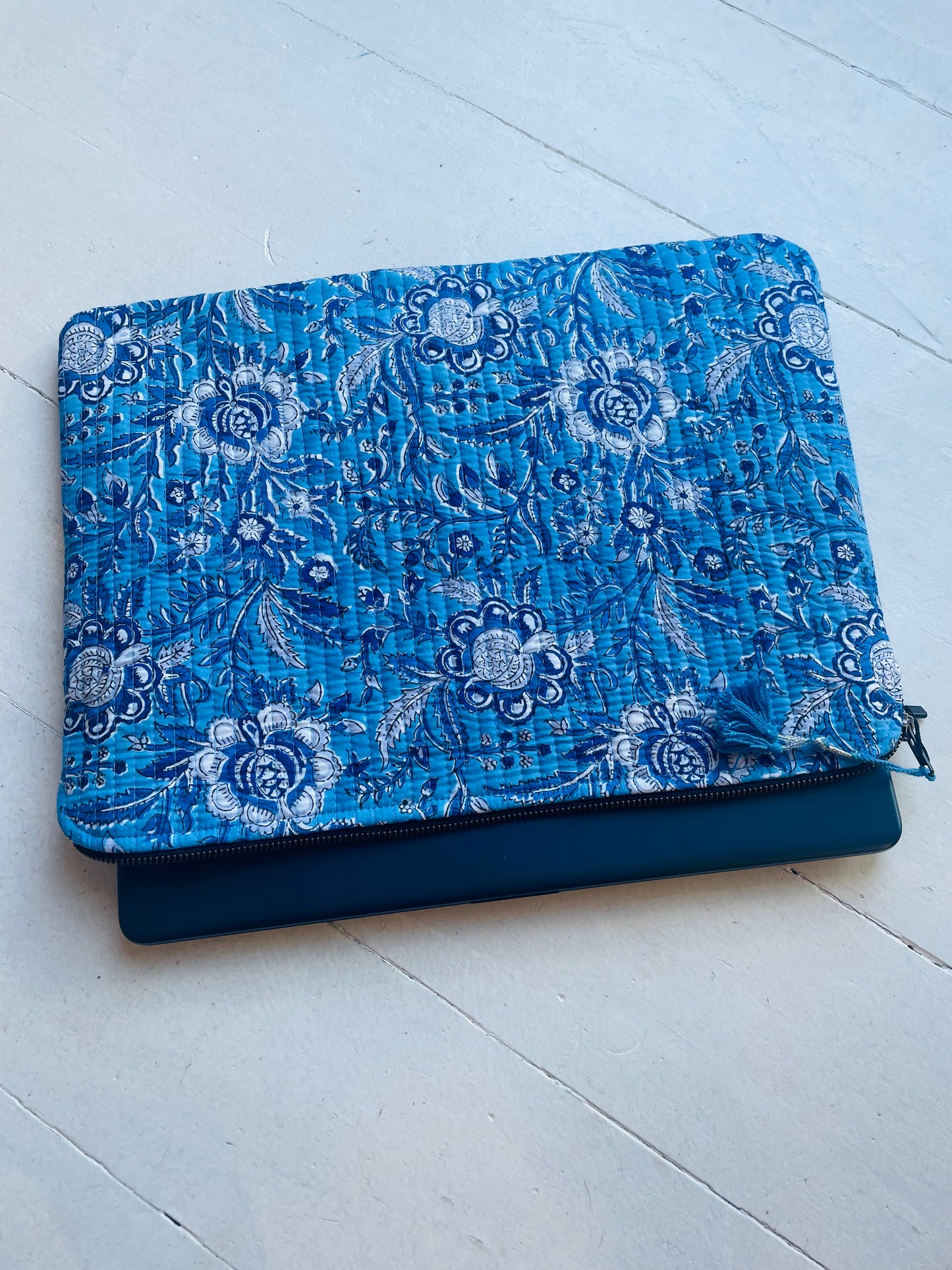 Laptop/iPad Case - Blue Floral