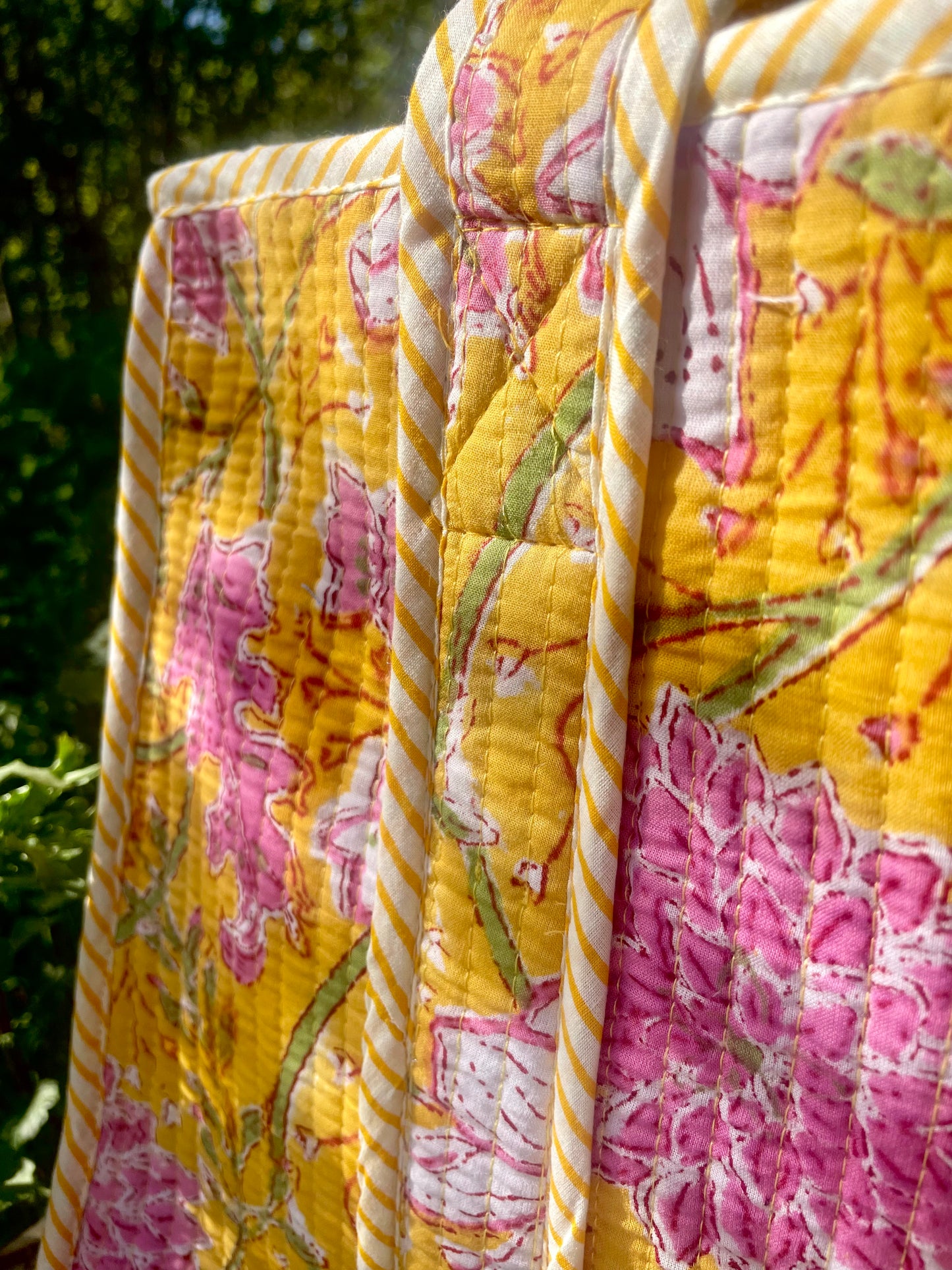 Quilted Tote Bag - Marigold