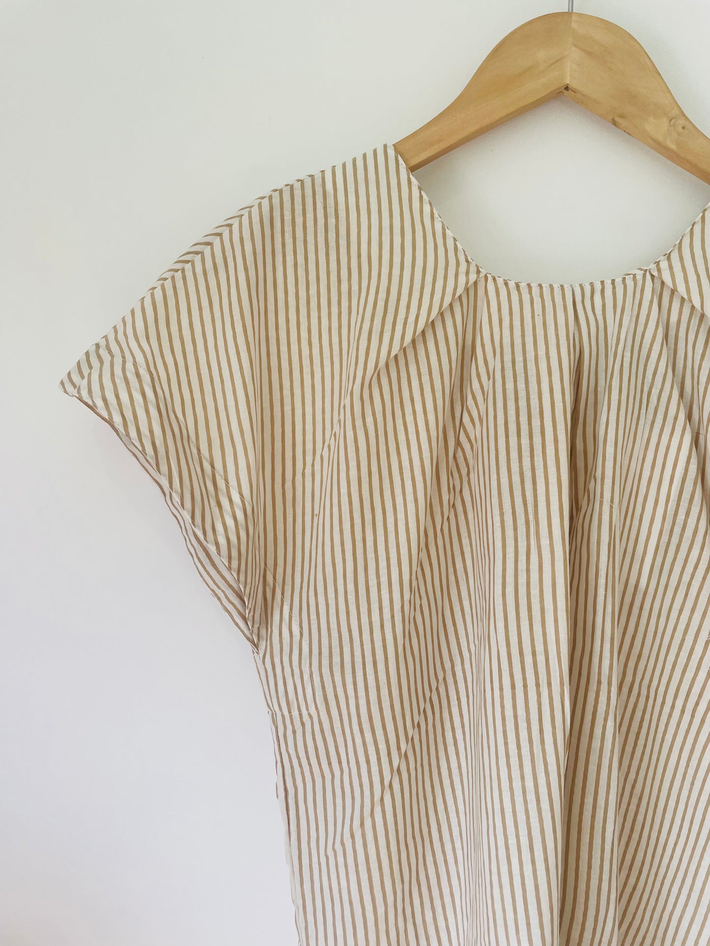 Short Sleeve Blouse - Sand Stripe