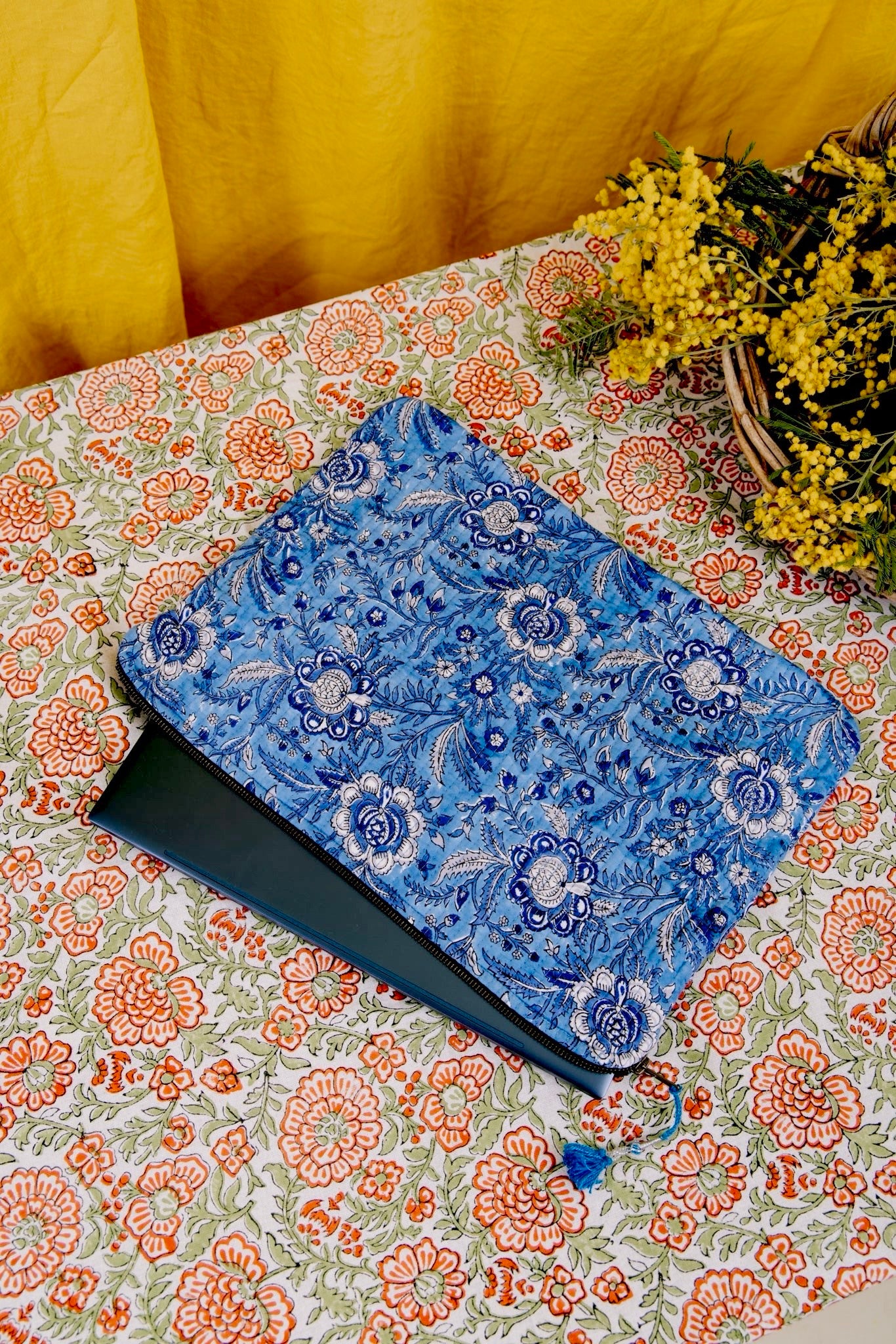 Laptop/iPad Case - Blue Floral