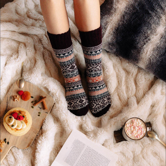 Arne Wool Socks - Burgundy