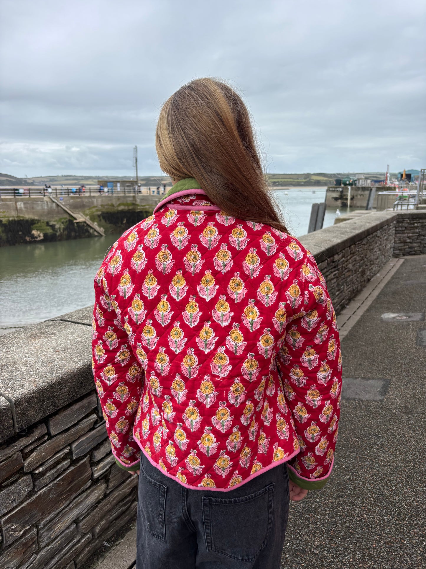 Sample Quilted Cropped Jacket - Ruby