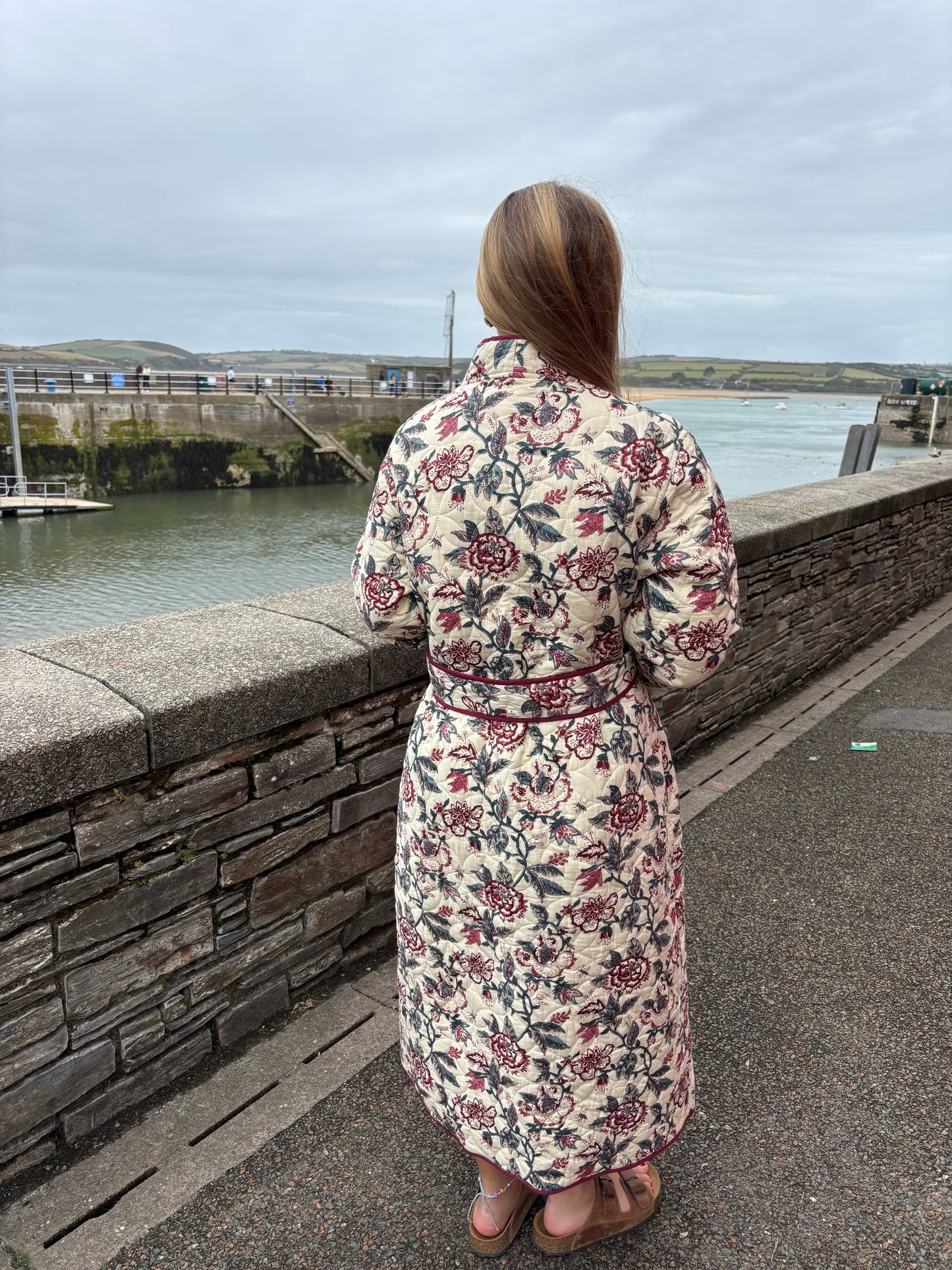 Sample Reversible Quilted Dressing Gown - Floral