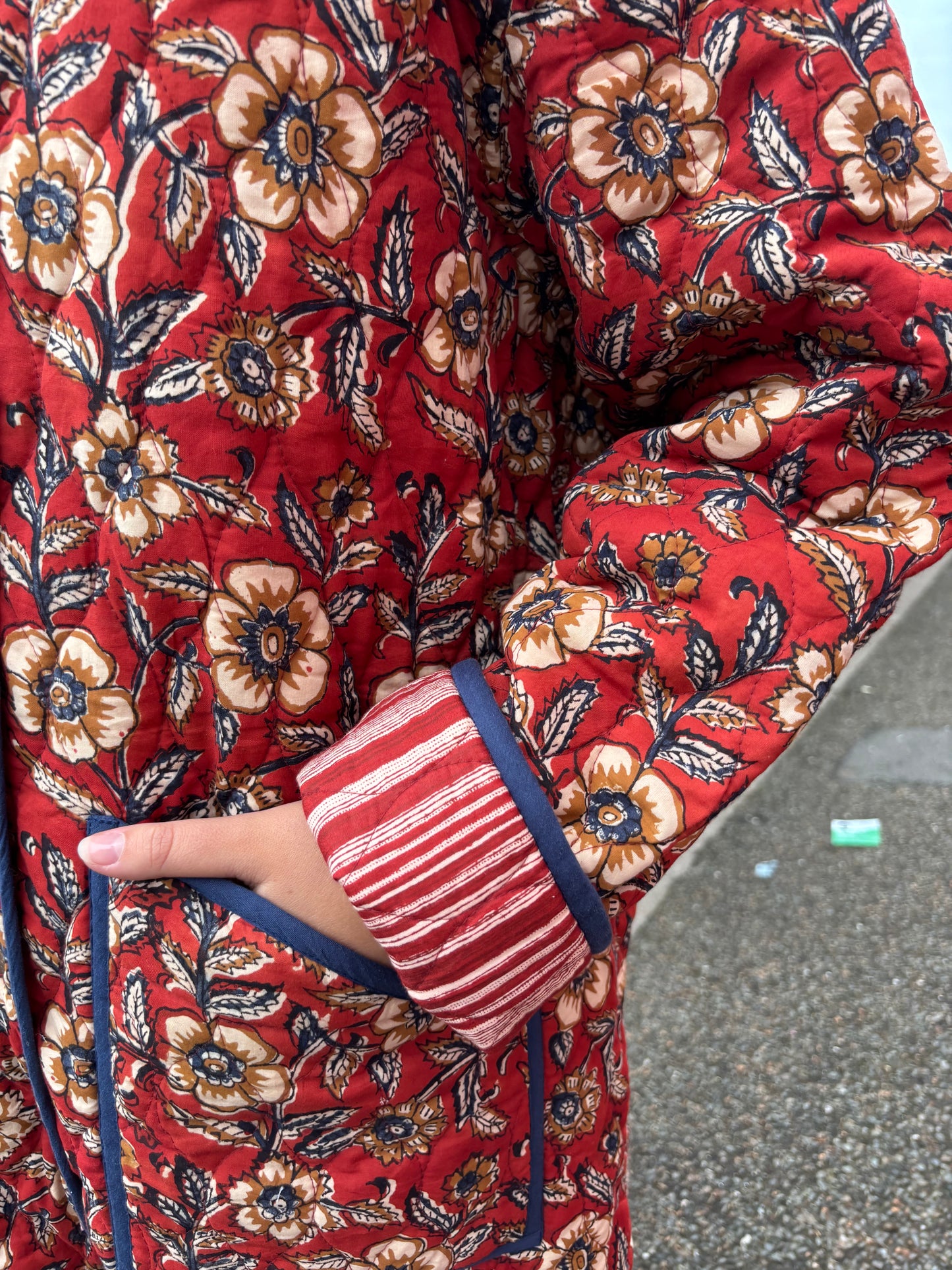Sample Reversible Quilted Hooded Dressing Gown - Catarina