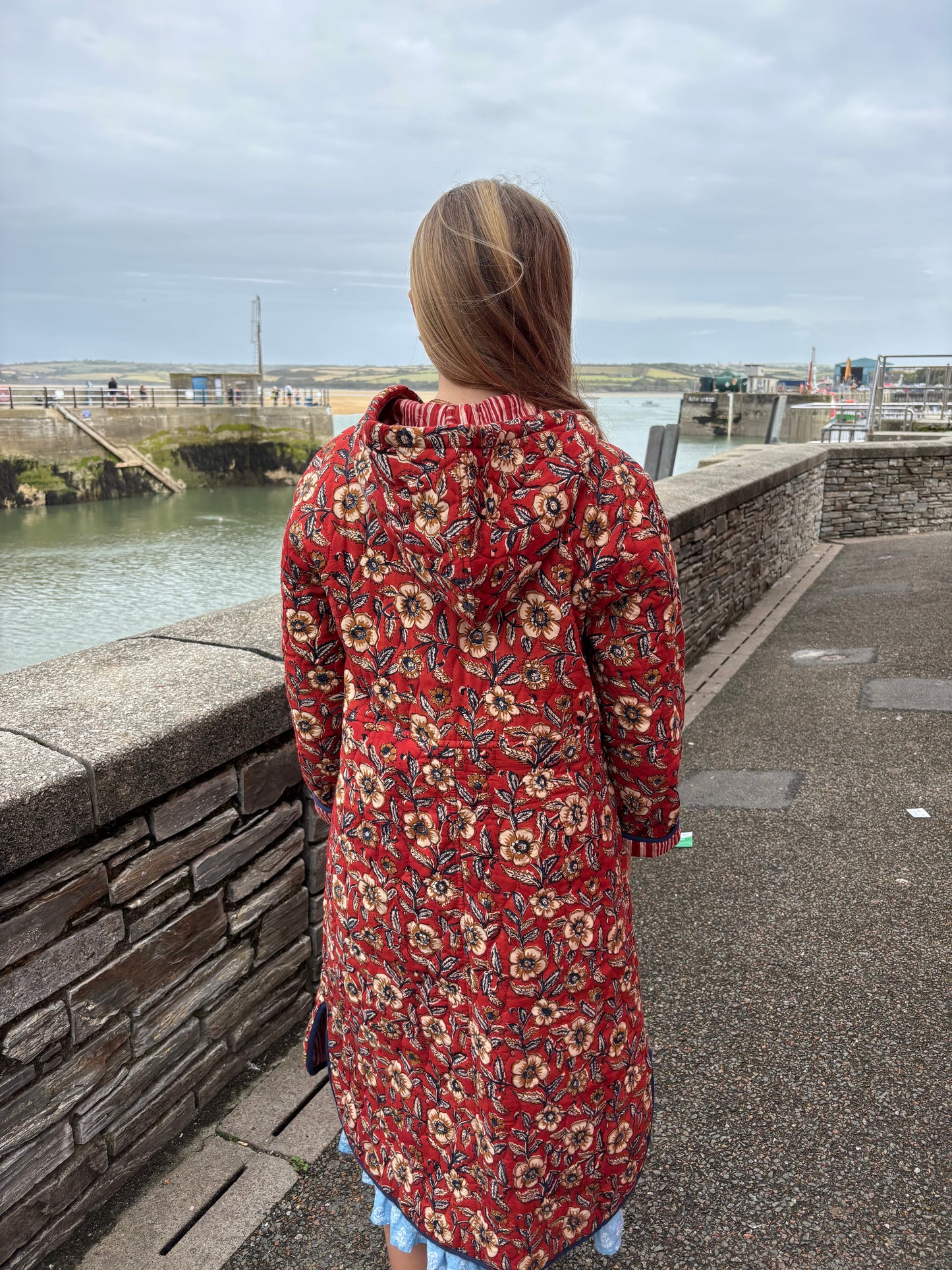 Sample Reversible Quilted Hooded Dressing Gown - Catarina