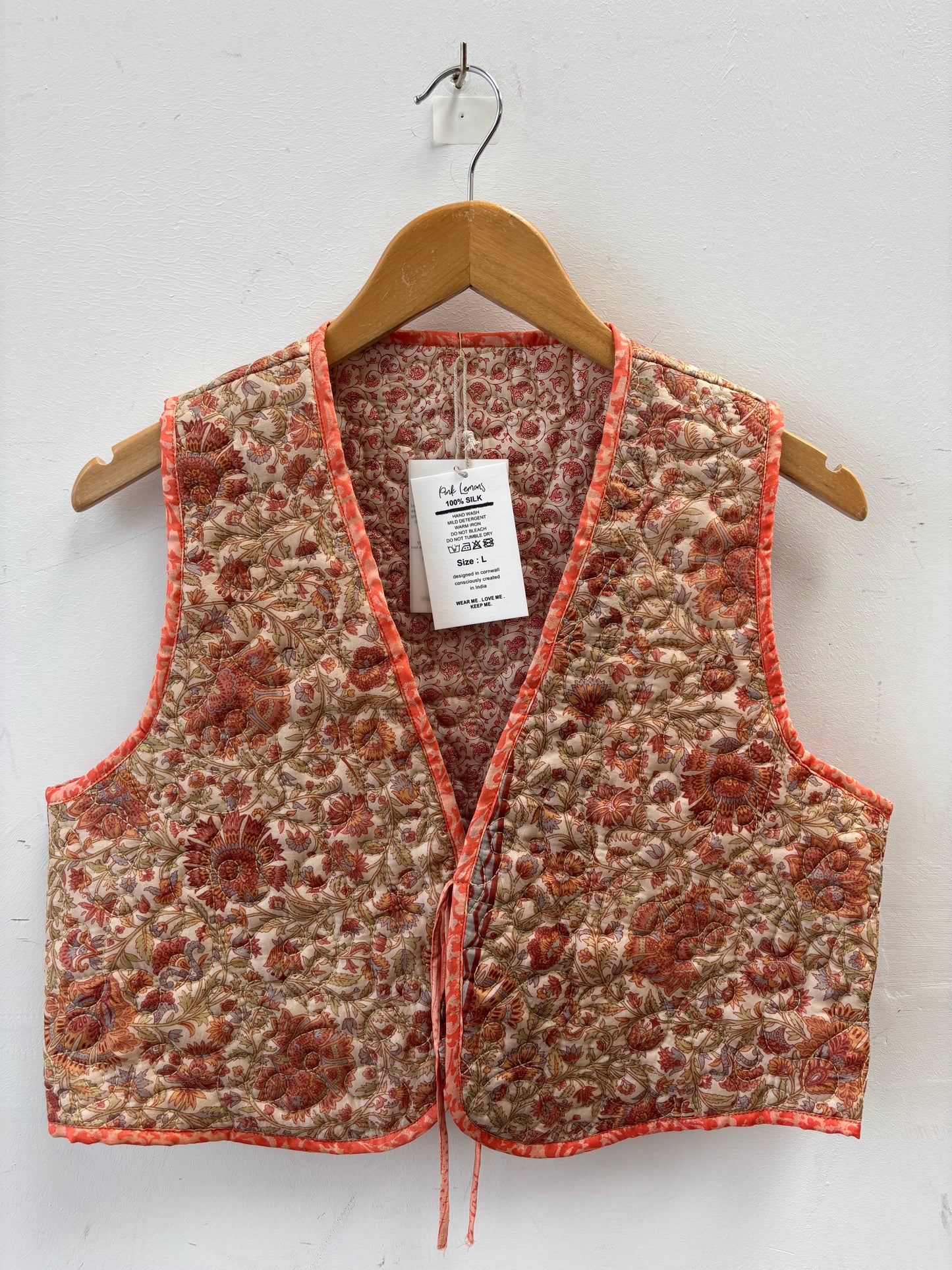Melissa Silk Reversible Waistcoat L - 083