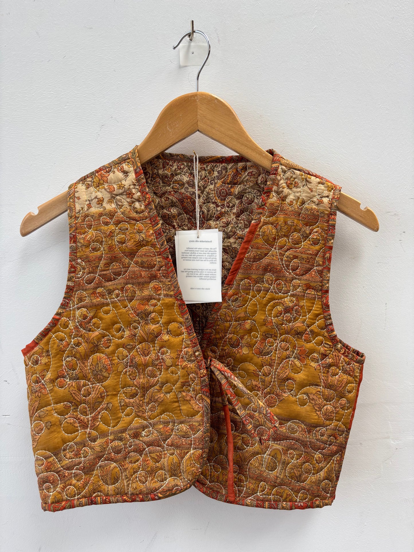 Melissa Silk Reversible Waistcoat M - 086