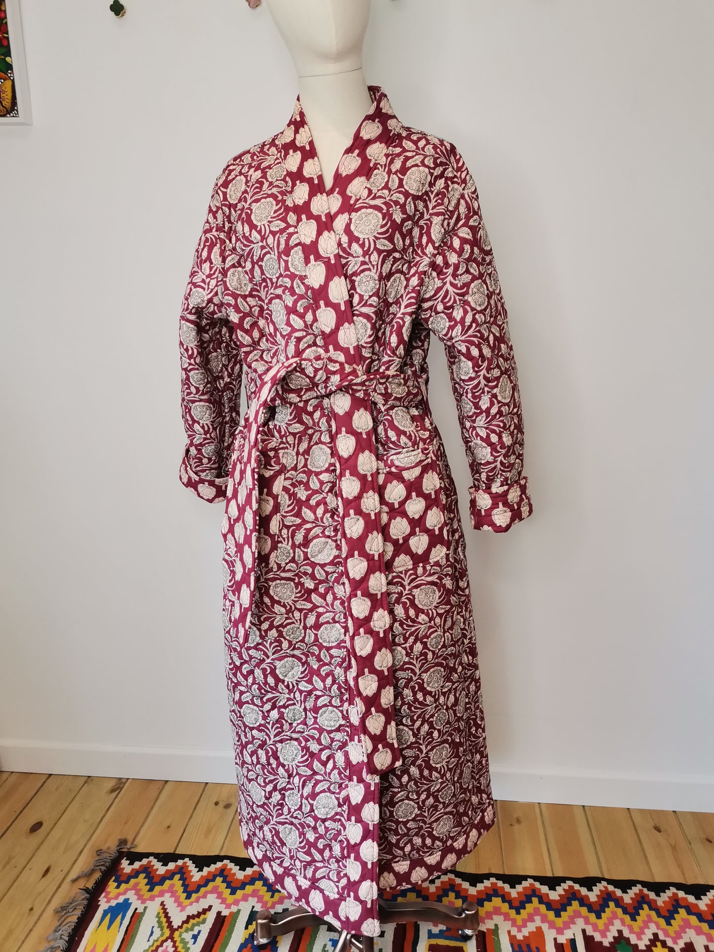 Reversible Quilted Dressing Gown Sample - Frida