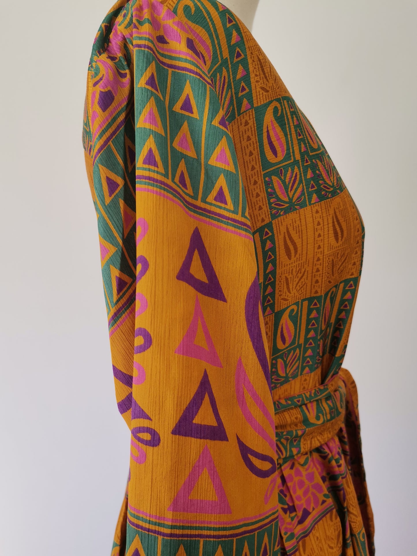 Prairie V-neck Silk Dress L - 033