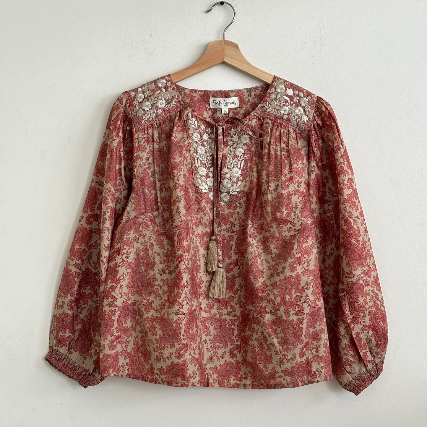 Lolita Embroidered Silk Blouse 190 - M