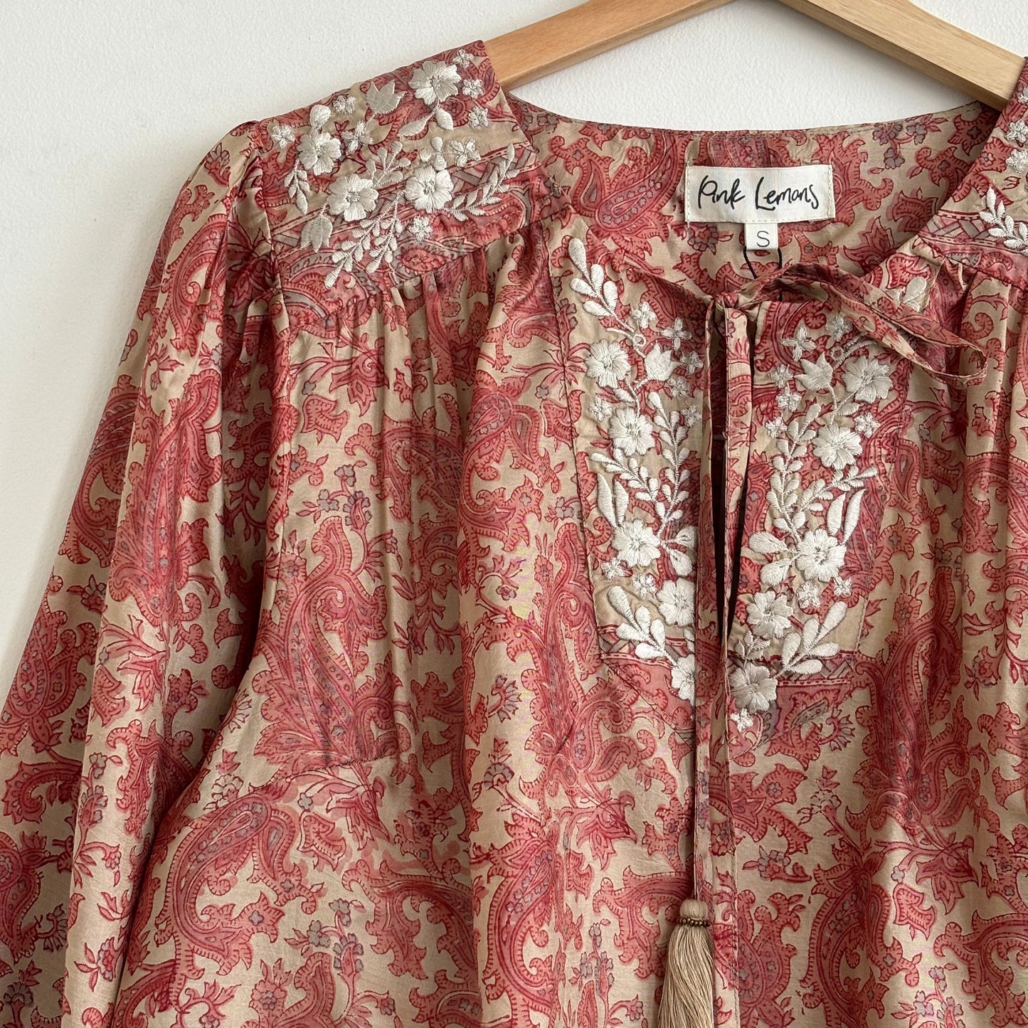 Lolita Embroidered Silk Blouse 190 - M