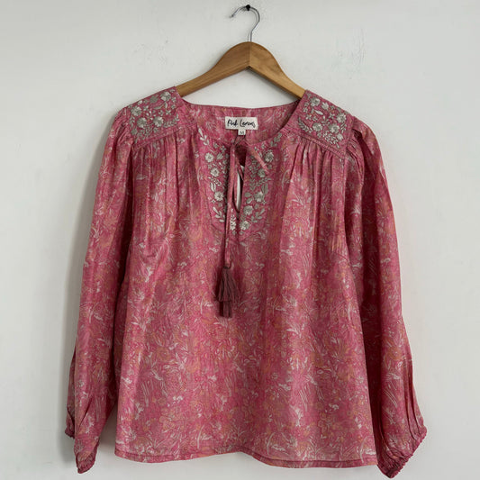 Lolita Embroidered Silk Blouse 160 - M