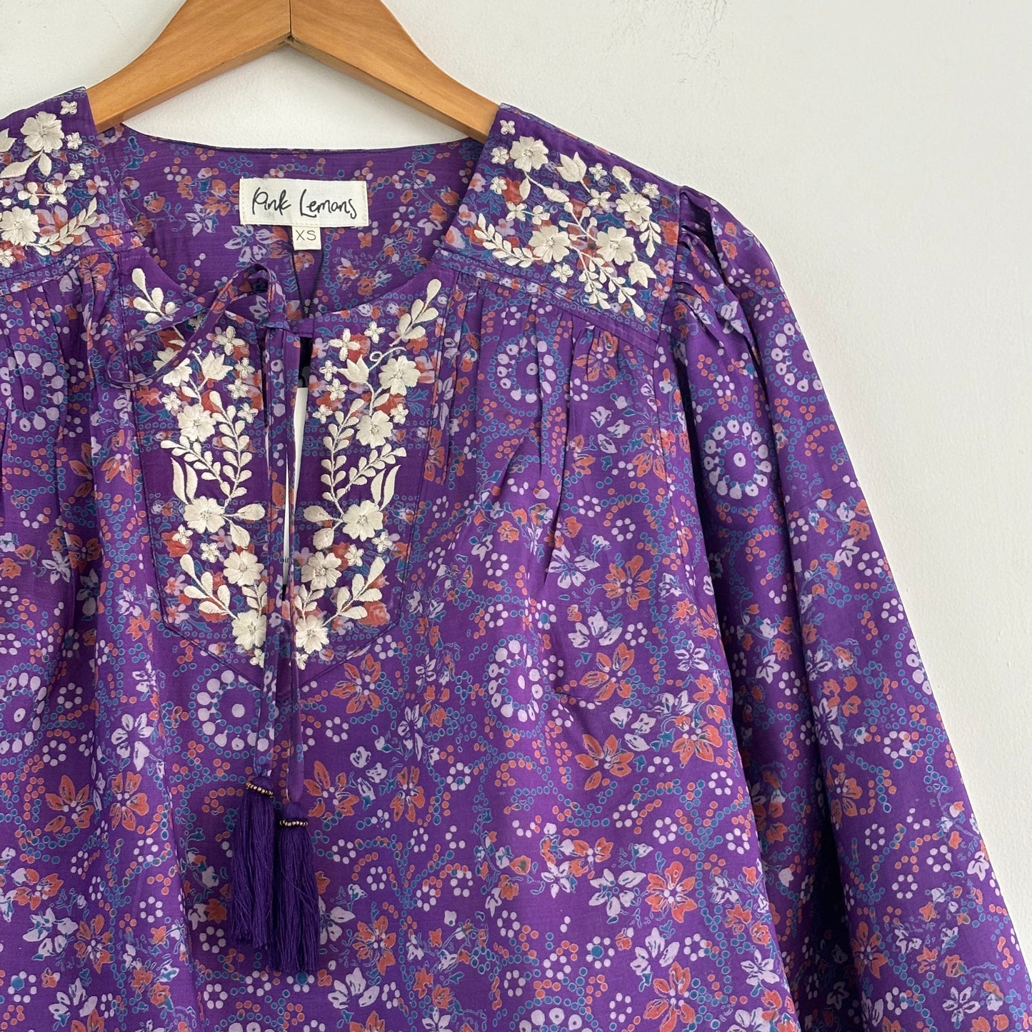 Lolita Embroidered Silk Blouse 142 - XS