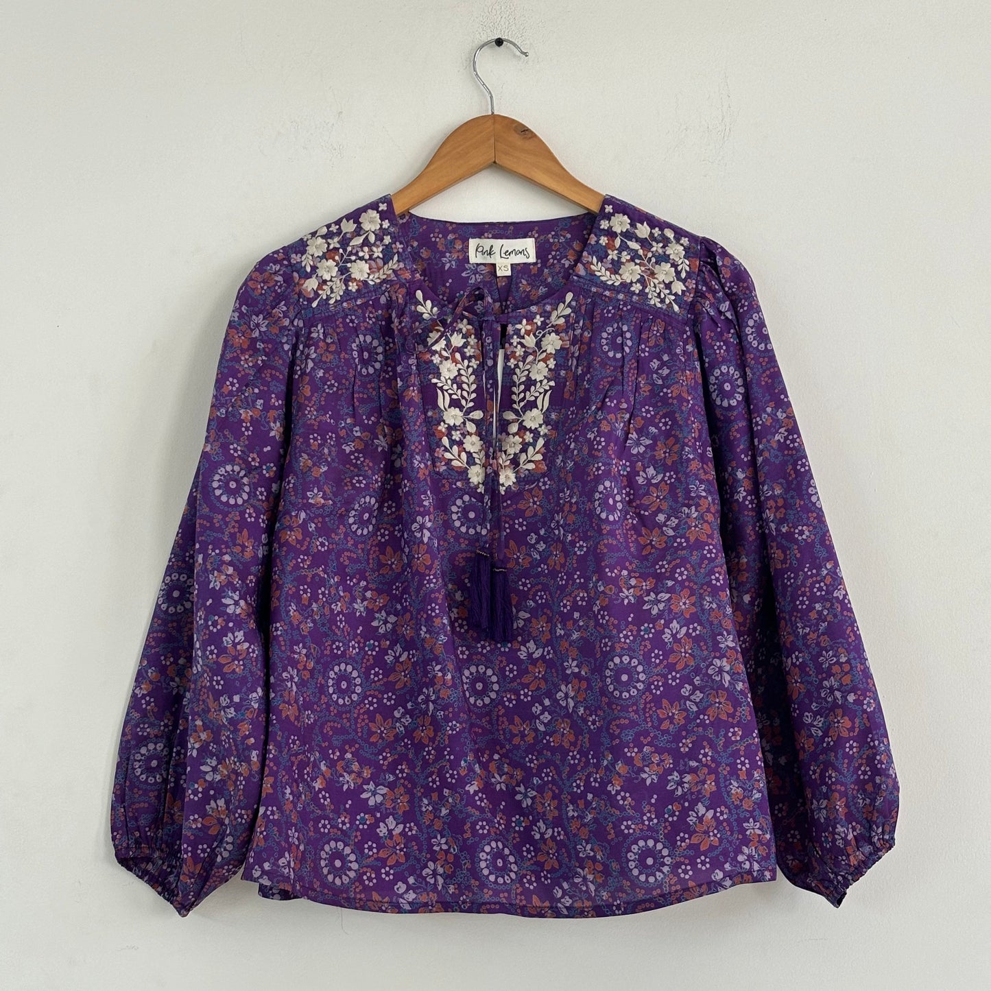 Lolita Embroidered Silk Blouse 142 - XS