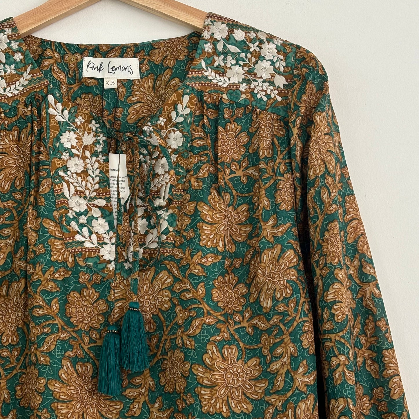 Lolita Embroidered Silk Blouse 141 - XS