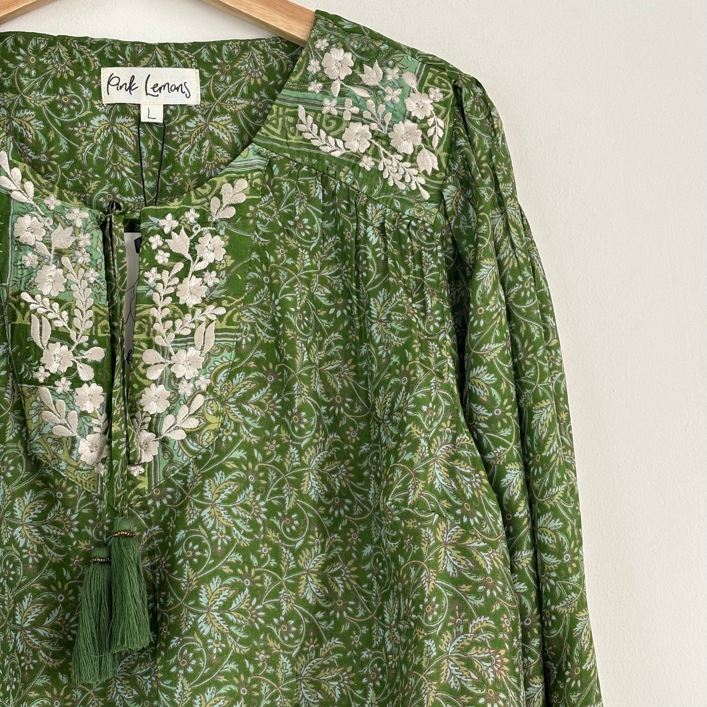 Lolita Embroidered Silk Blouse 135 - L