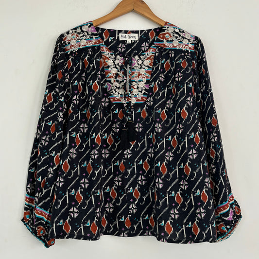 Lolita Embroidered Silk Blouse 127