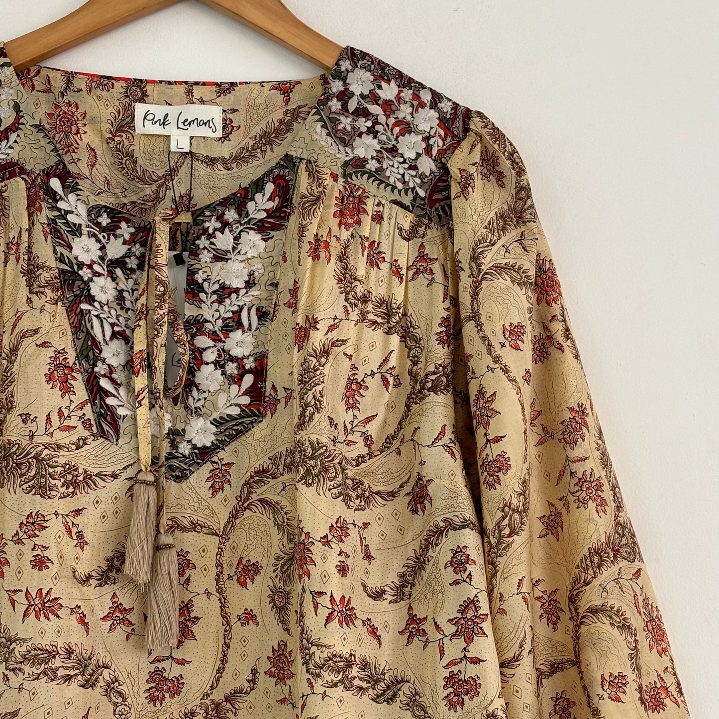Lolita Embroidered Silk Blouse 122 - L