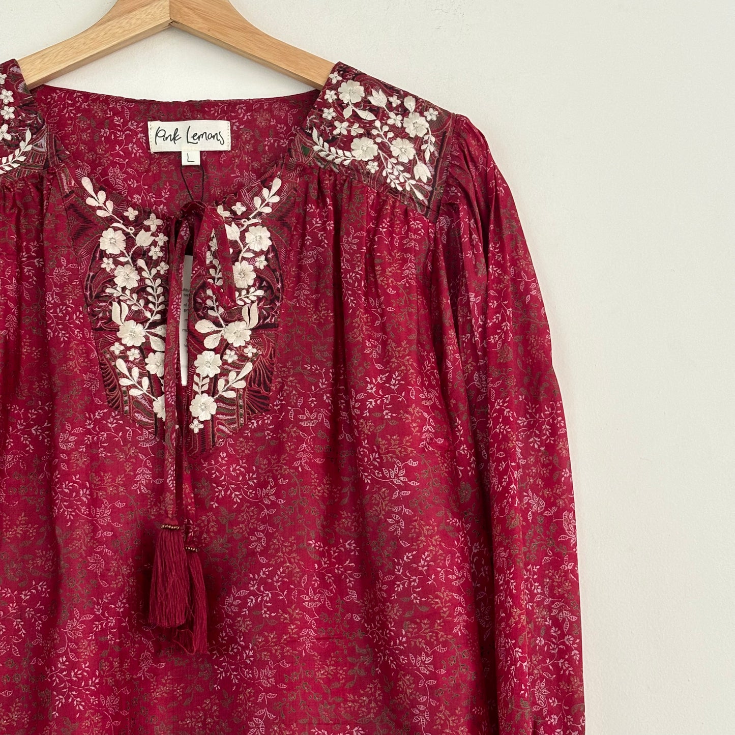 Lolita Embroidered Silk Blouse 118 - M