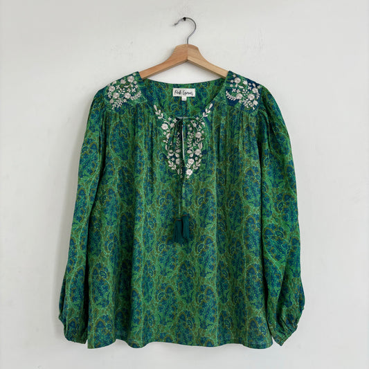 Lolita Embroidered Silk Blouse 102 - XXL