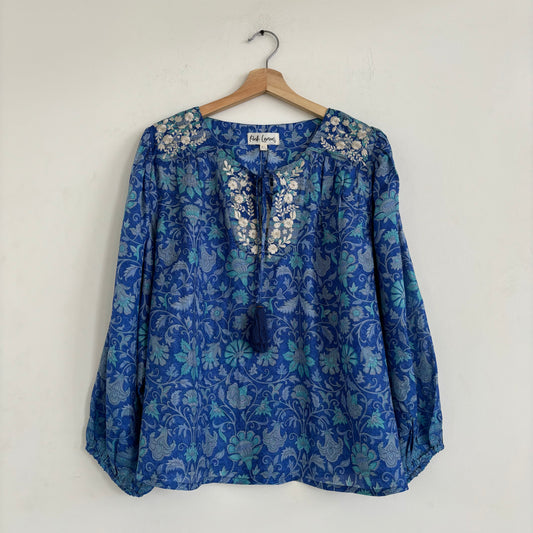 Lolita Embroidered Silk Blouse 108 - XL