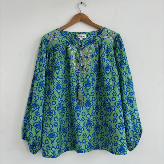 Lolita Embroidered Silk Blouse 110 - XXXL