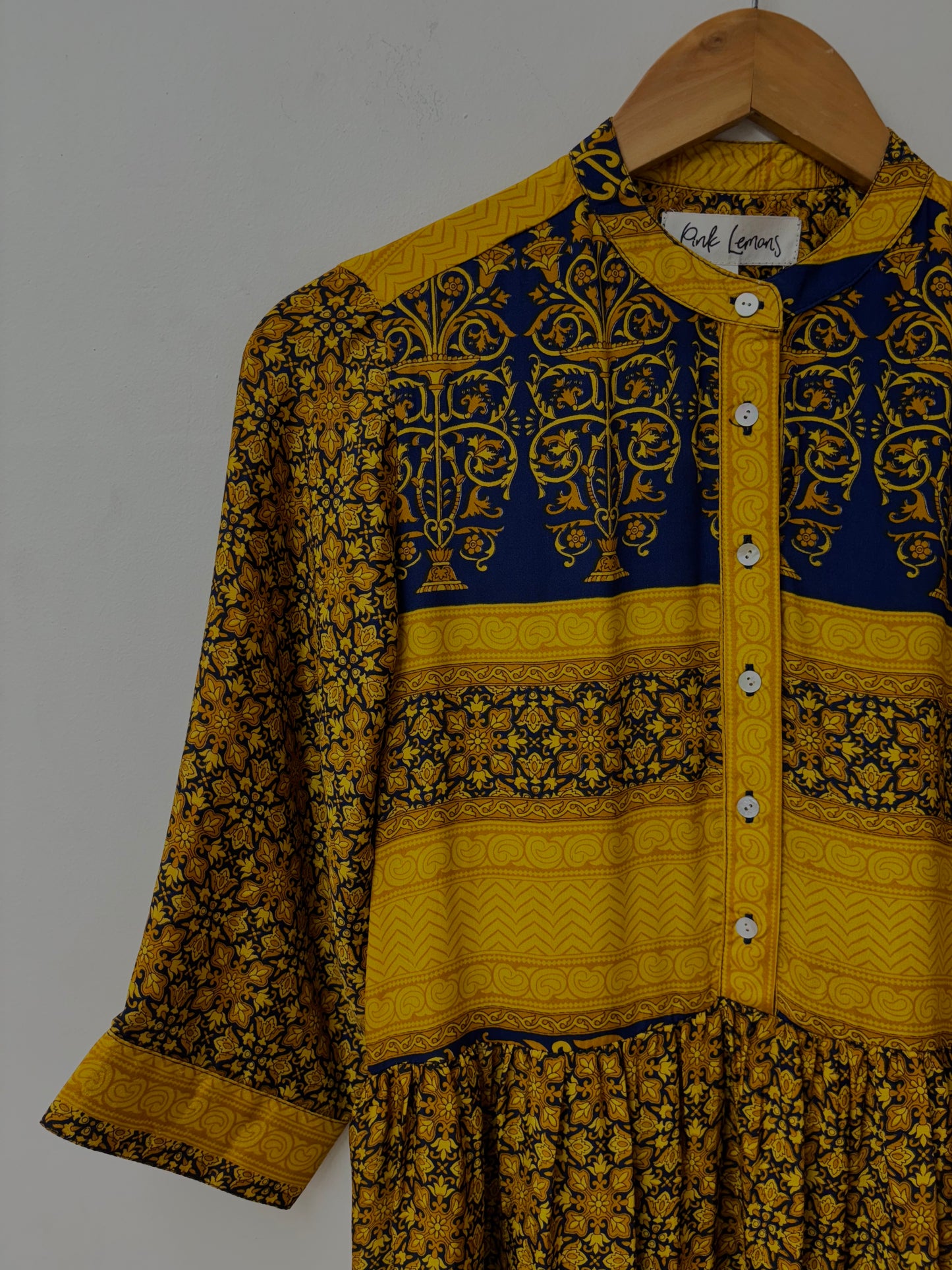 Prairie Round Neck Silk Dress 277 - S