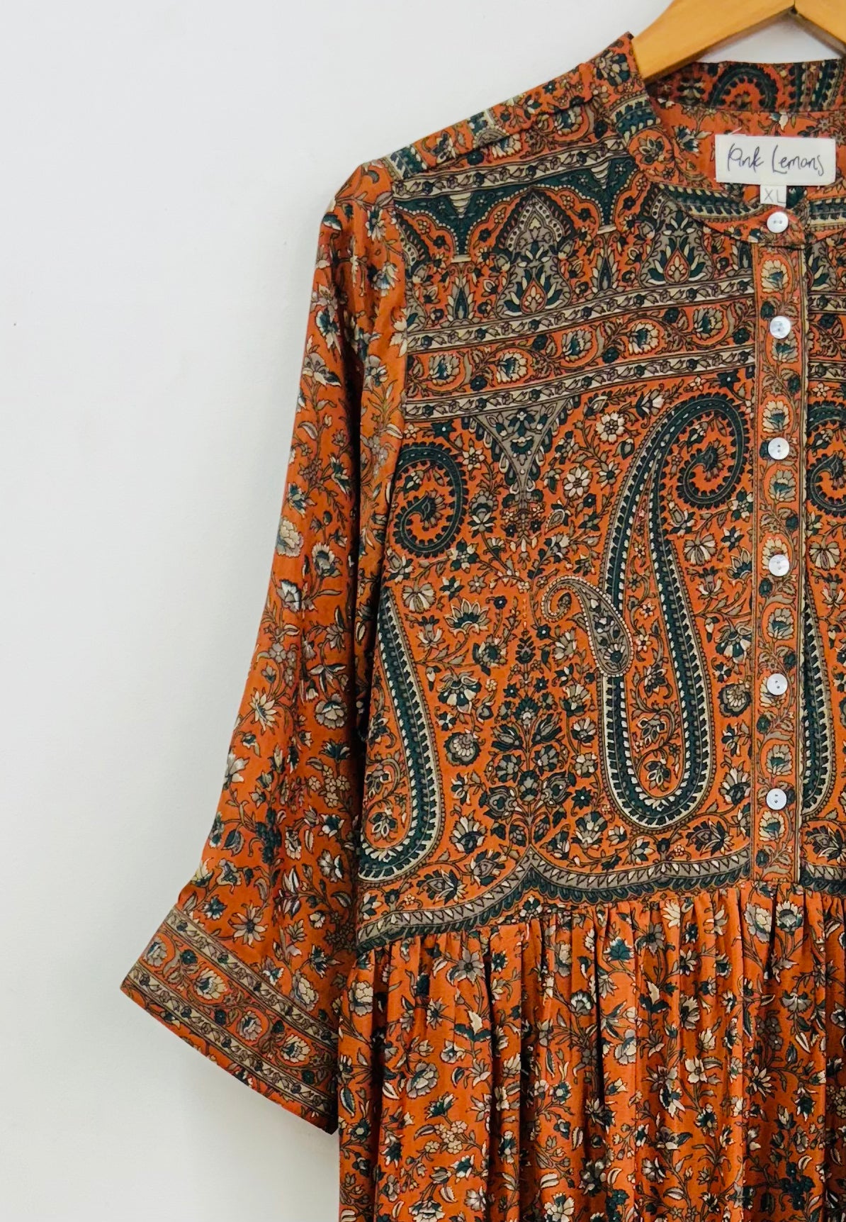 Prairie Round Neck Silk Dress 303 - XL