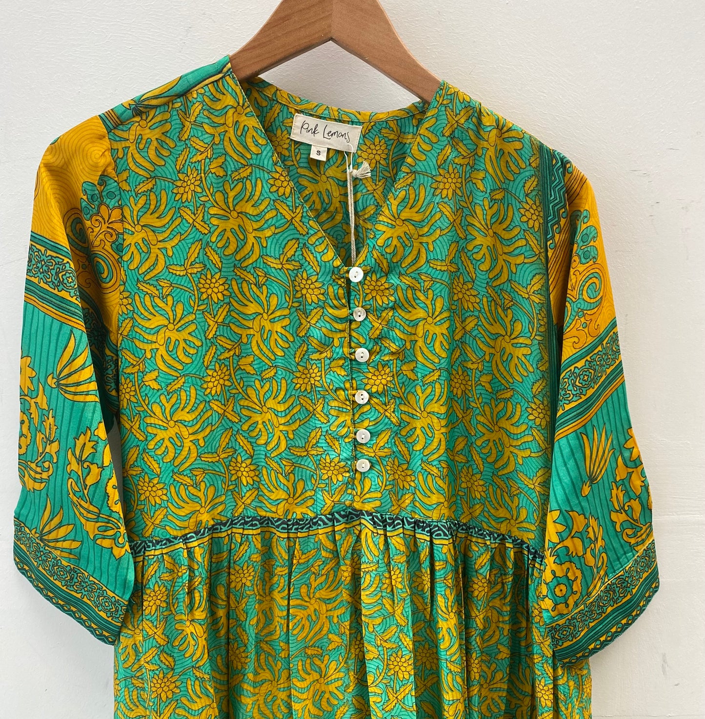 Prairie V-neck Silk Dress S - 062