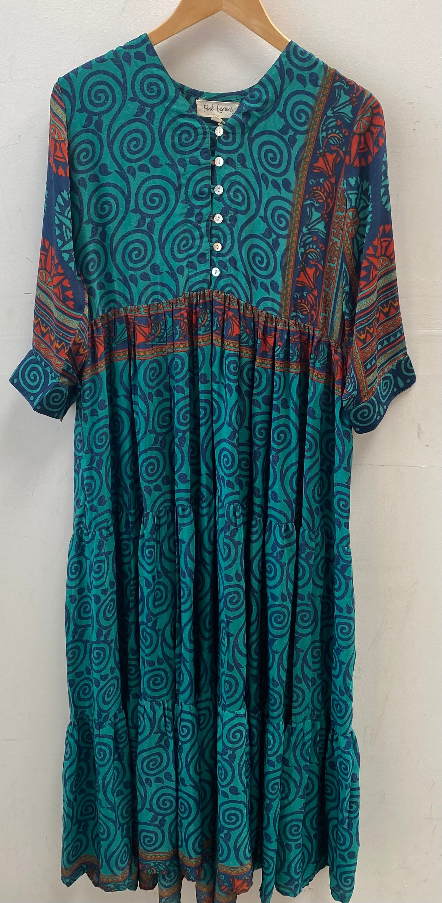 Prairie V-neck Silk Dress S - 063