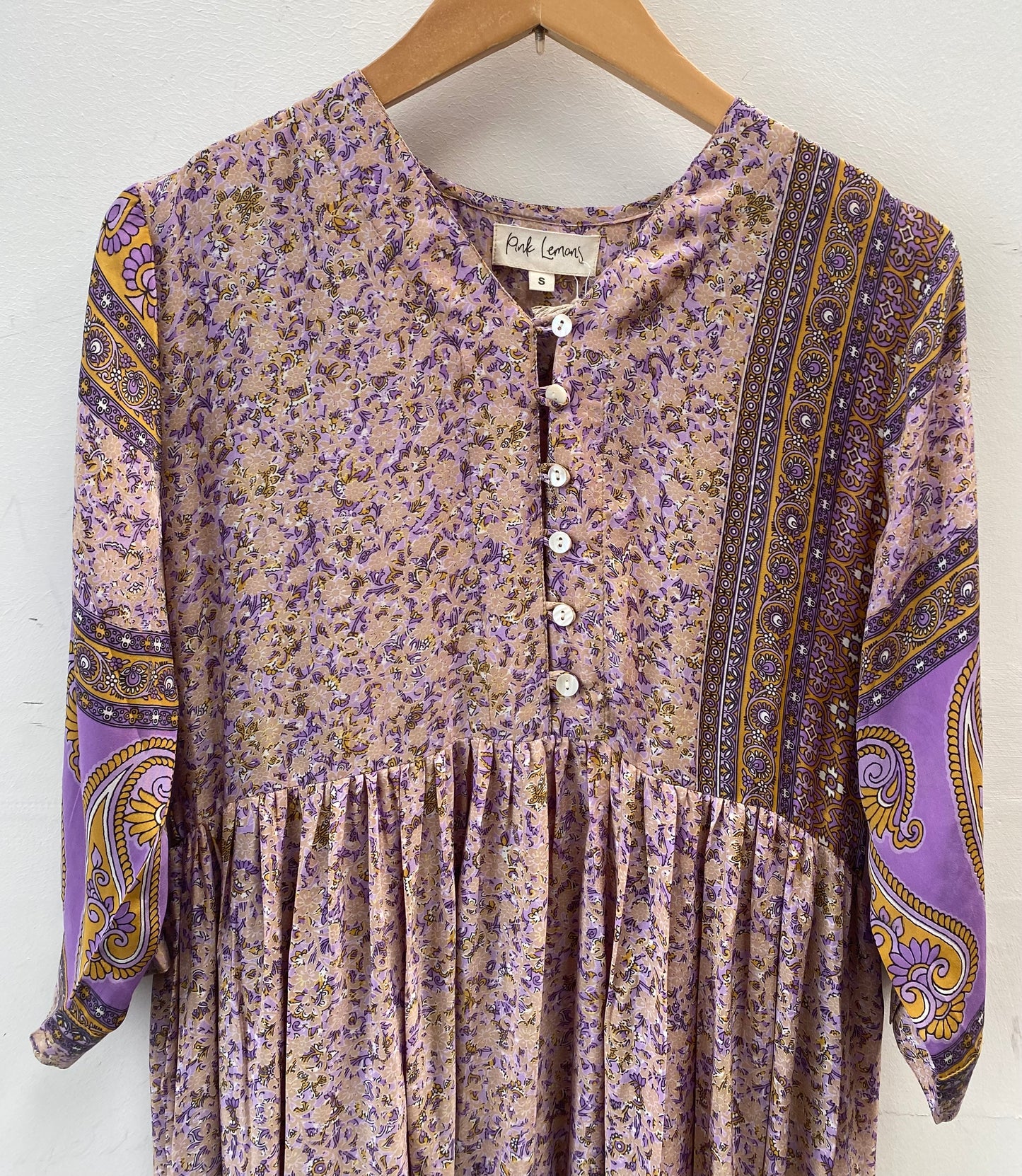 Prairie V-neck Silk Dress S - 060