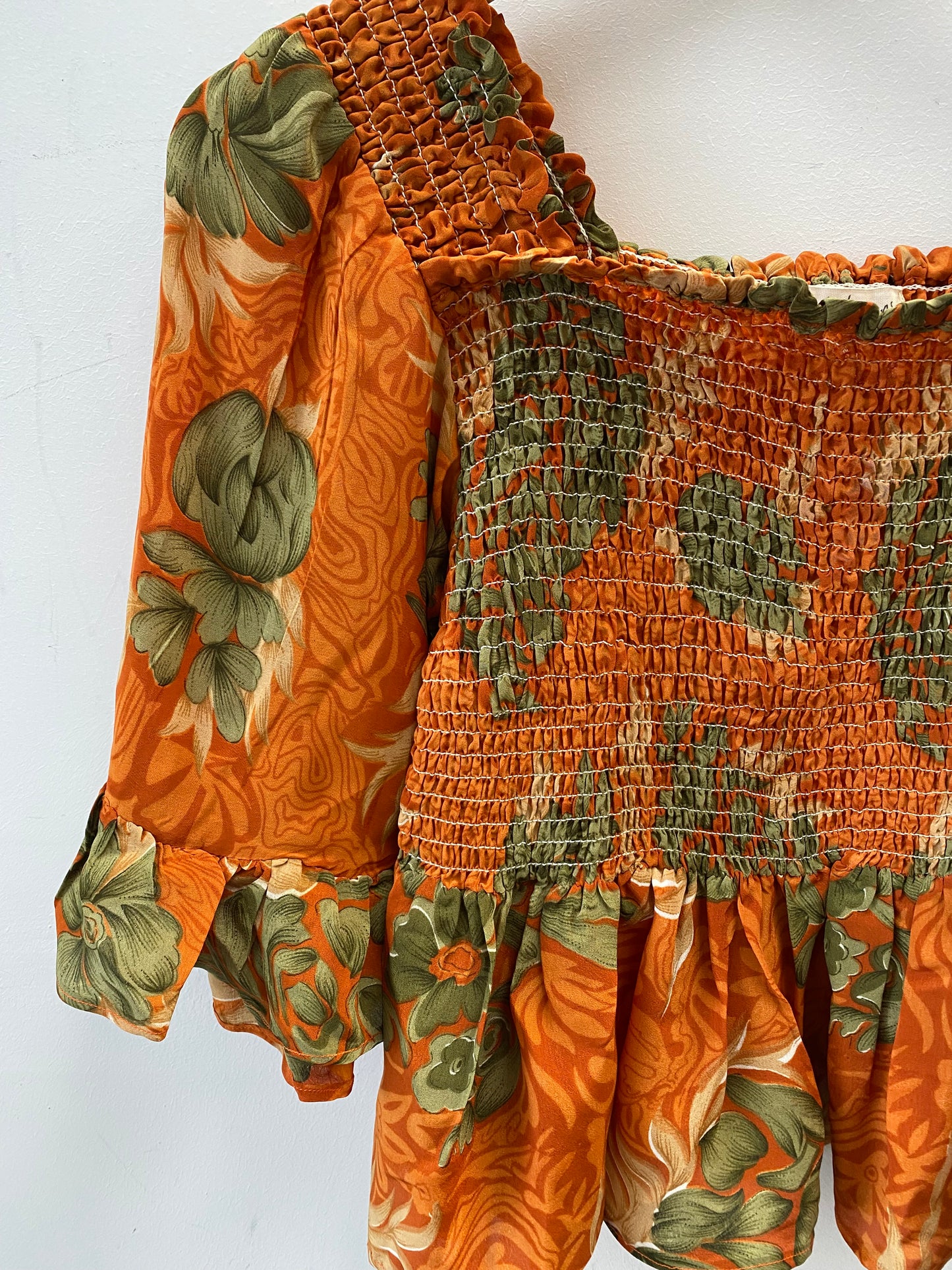 Joelyn Silk Smock Blouse - S - 020