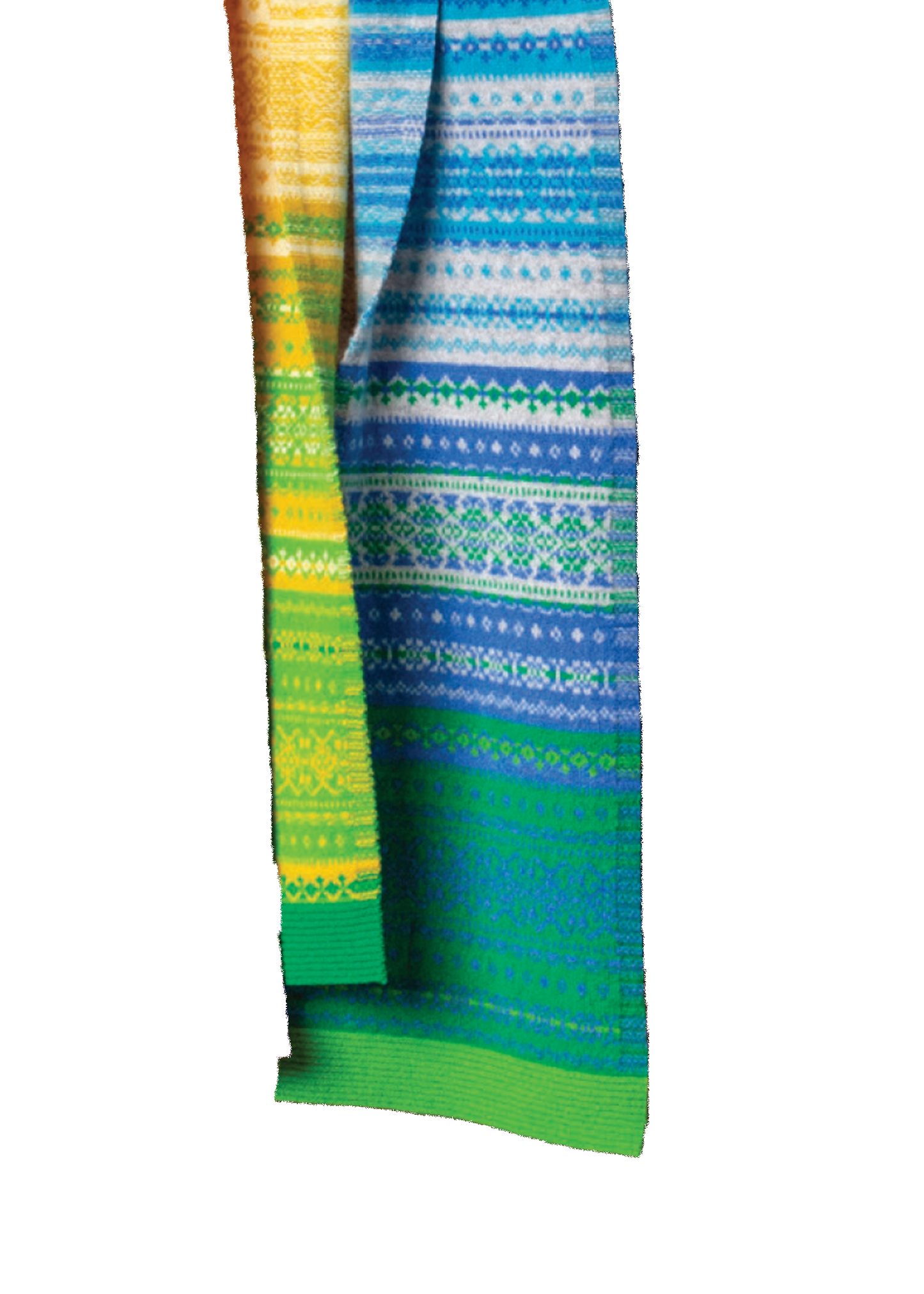 Alloa Fairisle Scarf in Luscious
