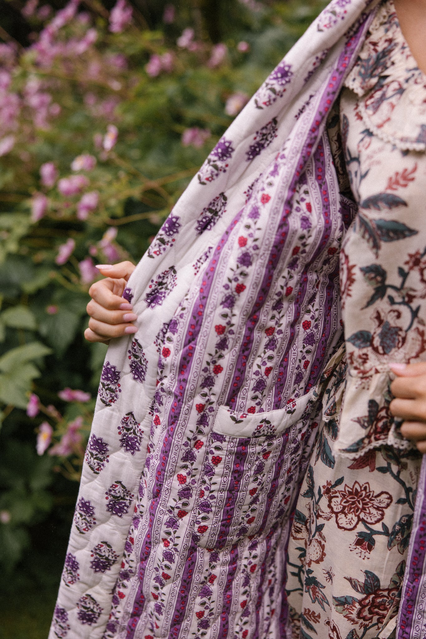 Reversible Quilted Dressing Gown - Roxanne