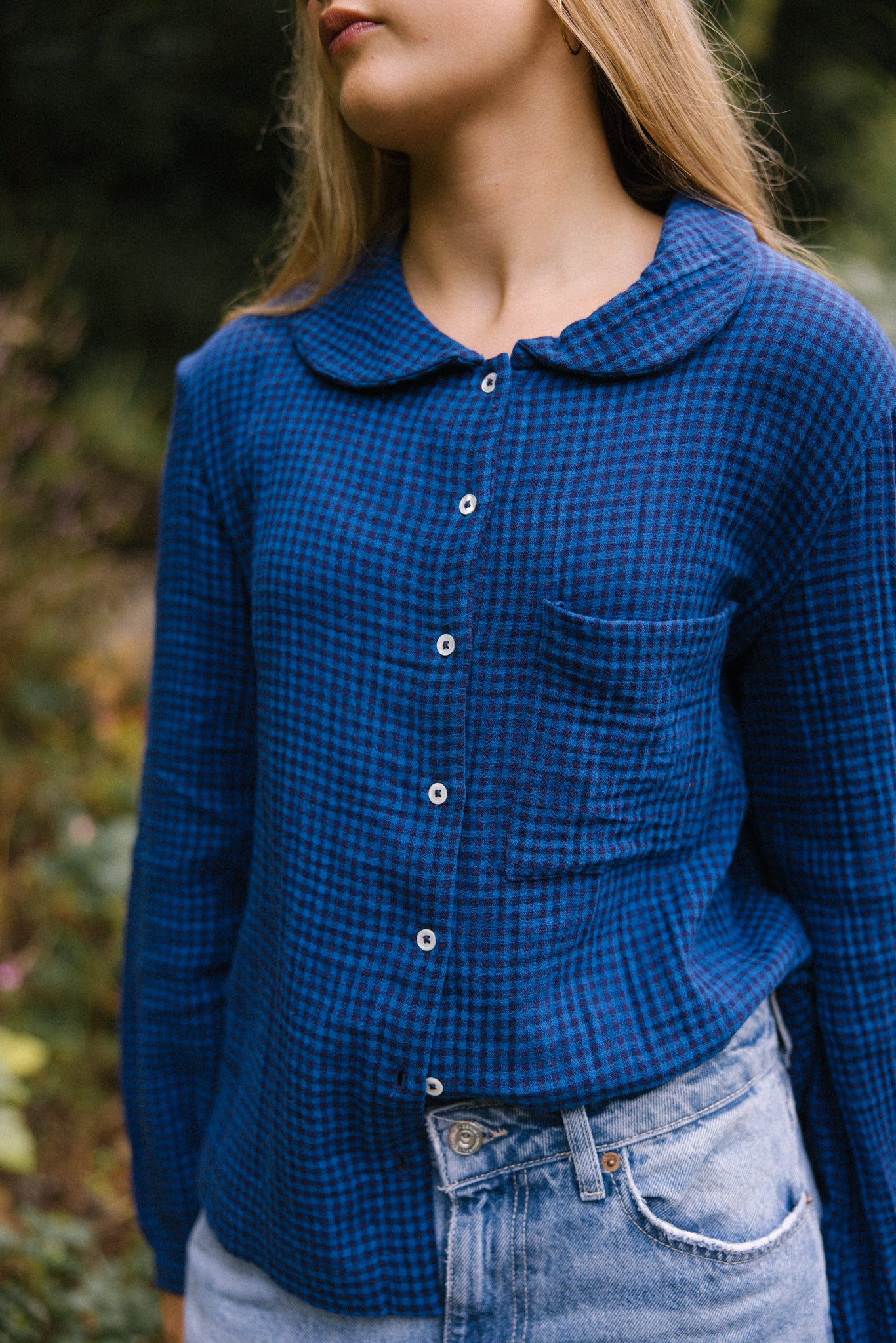 Jolene Casual Shirt - Petrol Check