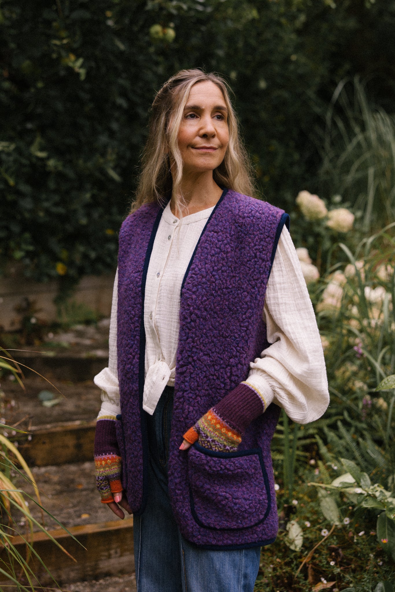 Wool Gilet - Violet