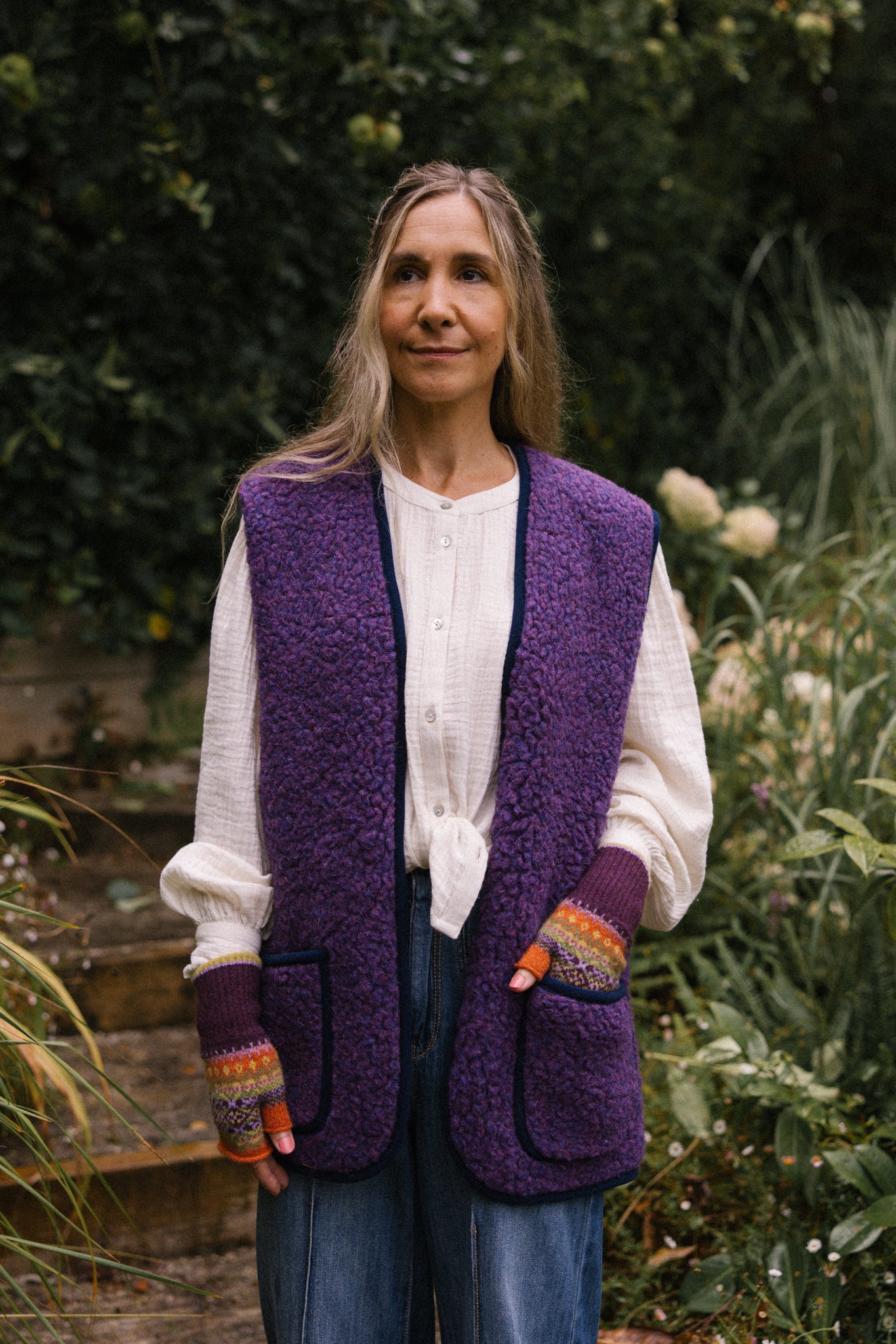 Wool Gilet - Violet