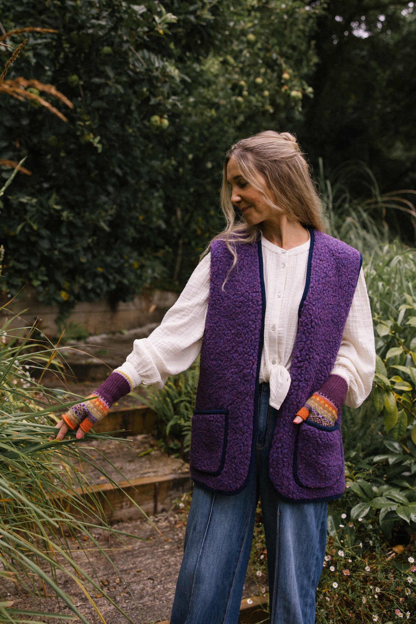 Wool Gilet - Violet