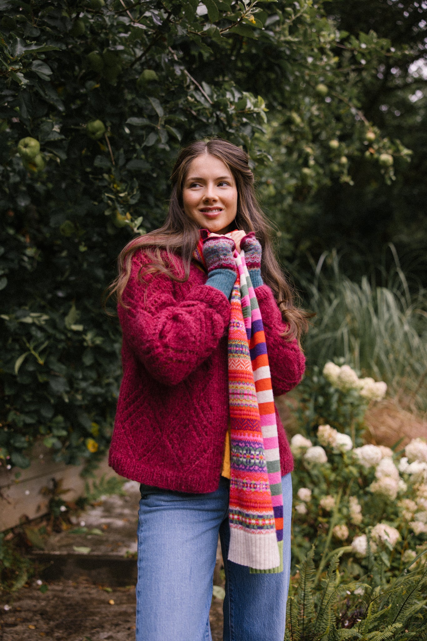 Stobo Scarf in Rosa