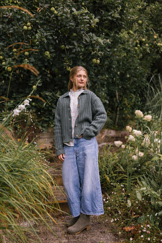 Bonnie Polo Cardigan - Peacock