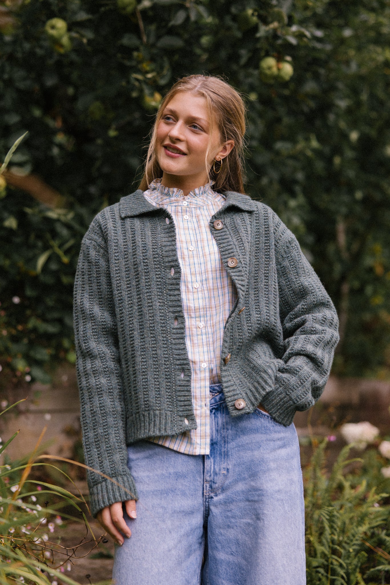 Bonnie Polo Cardigan - Peacock