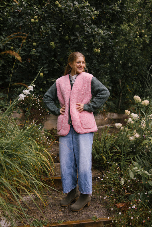 Wool Gilet - Pink