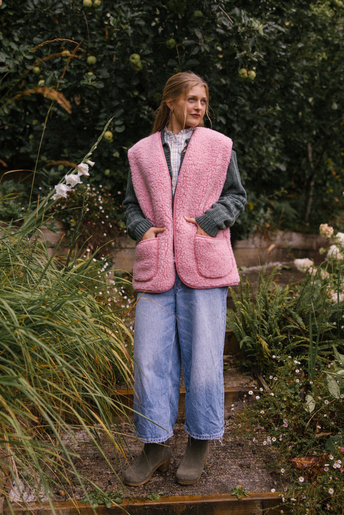 Wool Gilet - Pink
