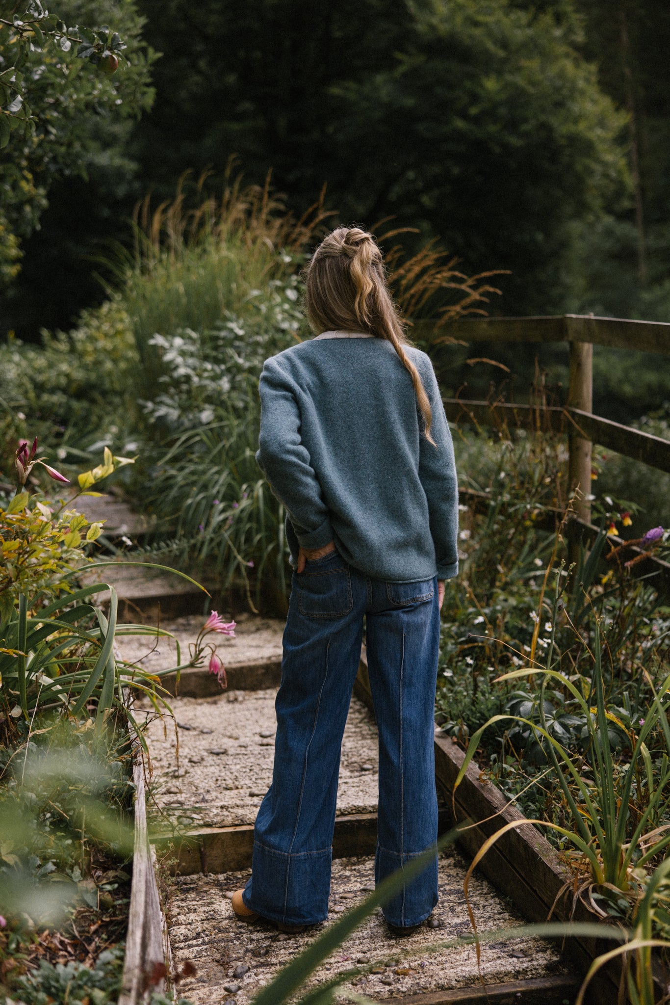 Corry Round Neck Cardigan in Caspian