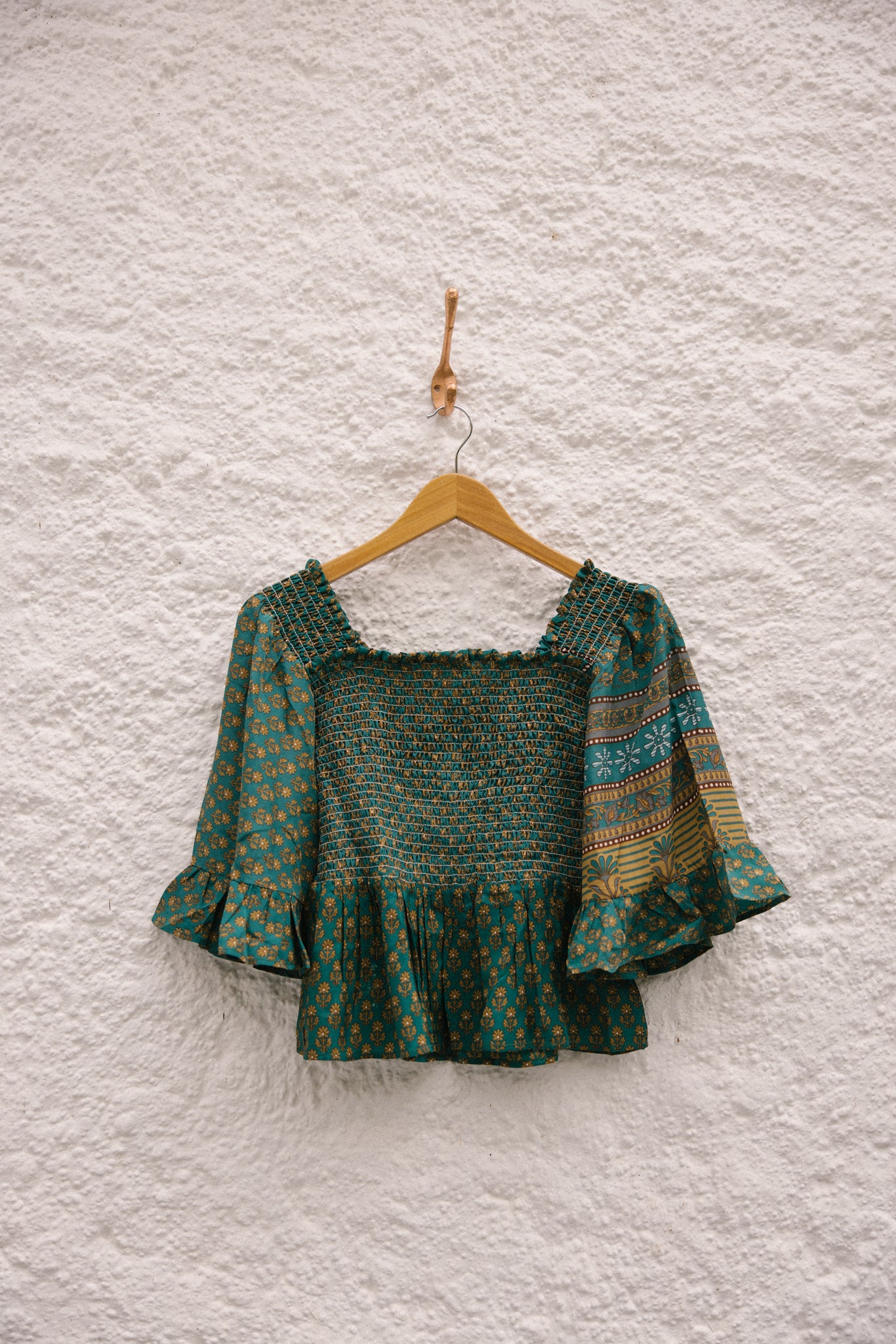 Joelyn Silk Smock Blouse - M - 107