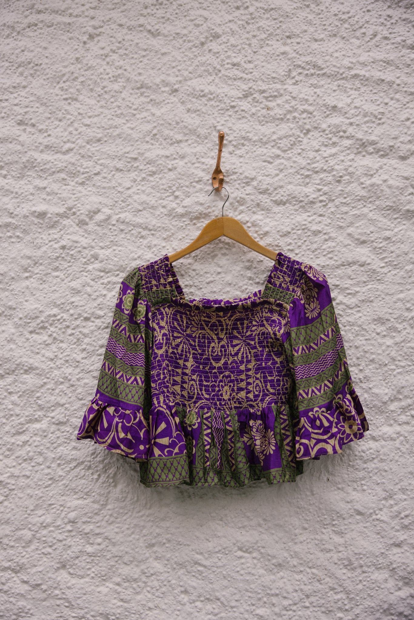 Joelyn Silk Smock Blouse - L - 119