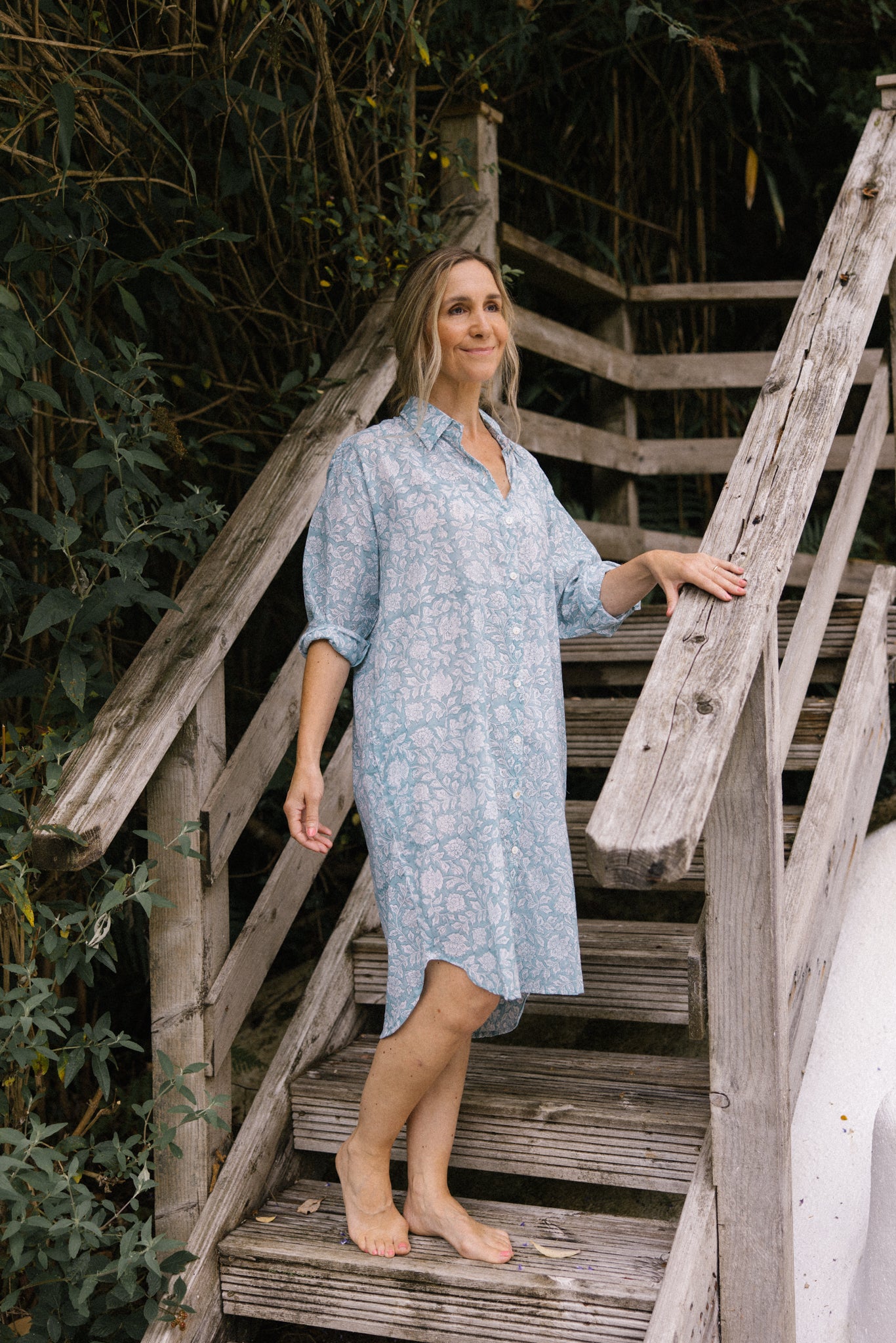 Chloe Shirt Dress - Duck Egg