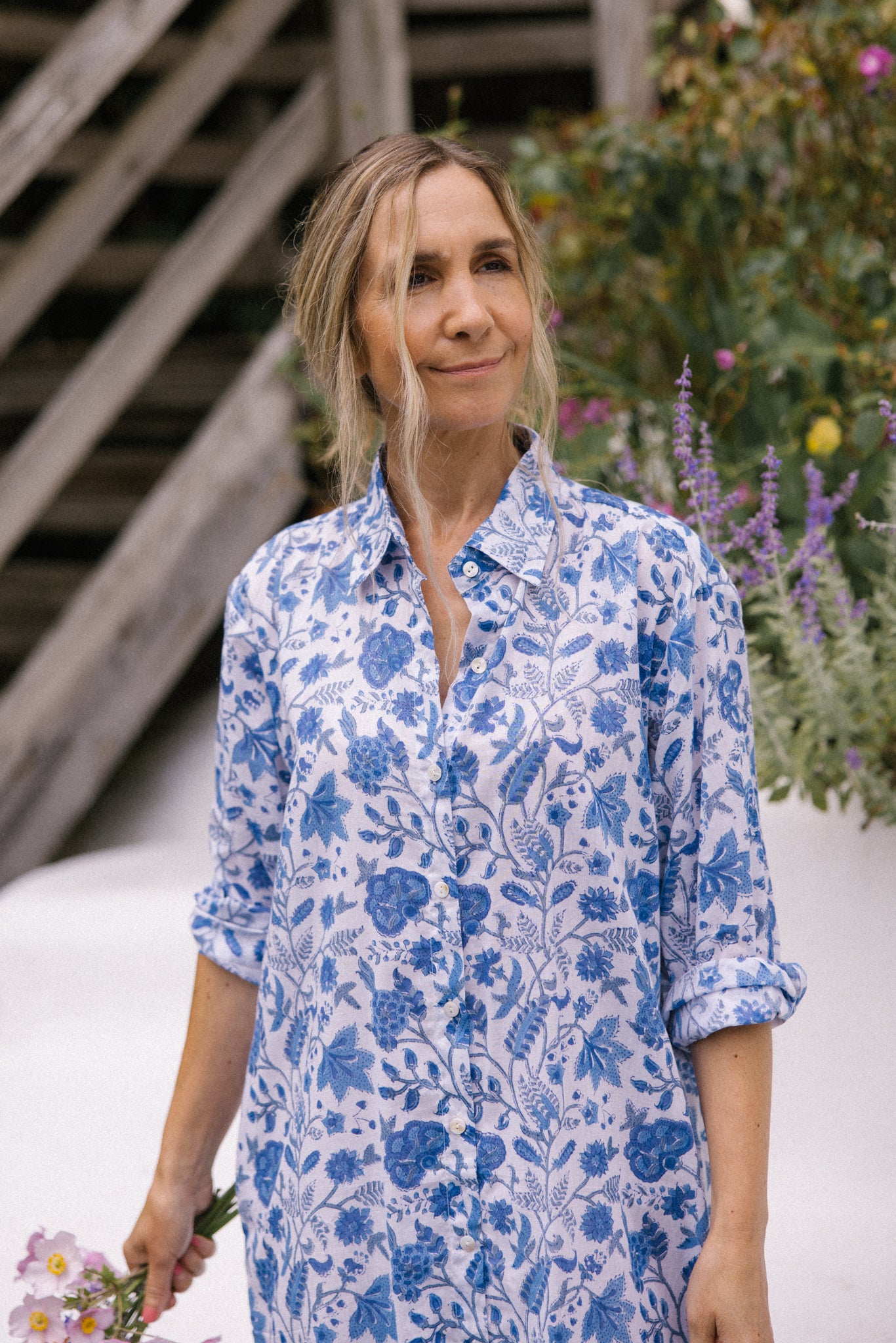 Chloe Shirt Dress - Blue Floral