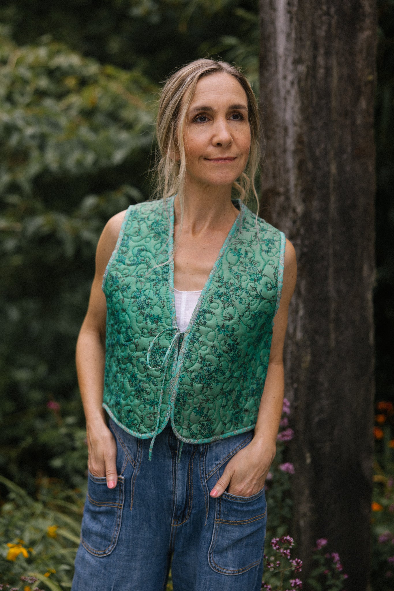 Melissa Silk Reversible Waistcoat S - 001